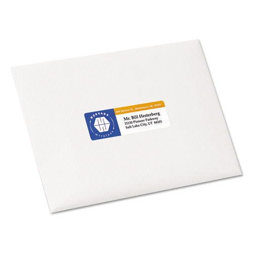 Image of Avery® 06879 Vibrant Laser Color-Print Labels w/ Sure Feed, 1.25 x 3.75, White, 300/Pack