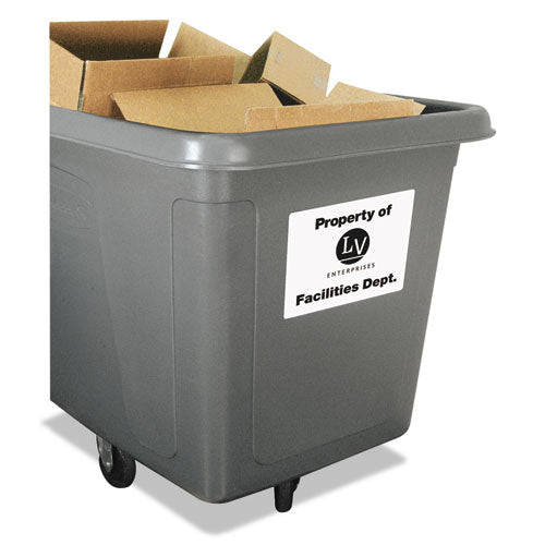 Image of Avery® 06575 Durable Permanent Id Labels With Trueblock Technology, Laser Printers, 8.5 X 11, White, 50/pack