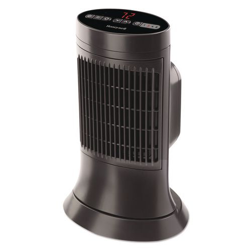 Image of Honeywell HCE311V Digital Ceramic Mini Tower Heater, 1,500 W, 10 x 7.63 x 14, Black