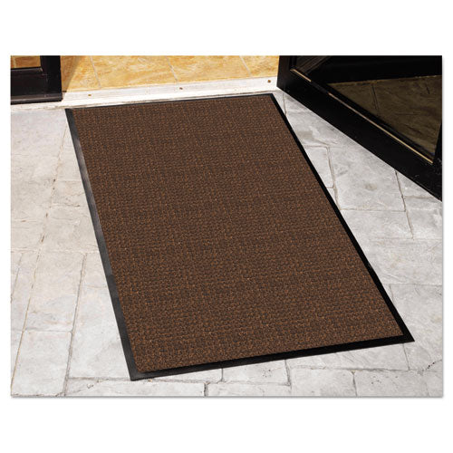 Image of Guardian WG040614 WaterGuard Indoor/Outdoor Scraper Mat, Rectangular, Brown Ridged Needle-Punch Surface, 48" x 72"
