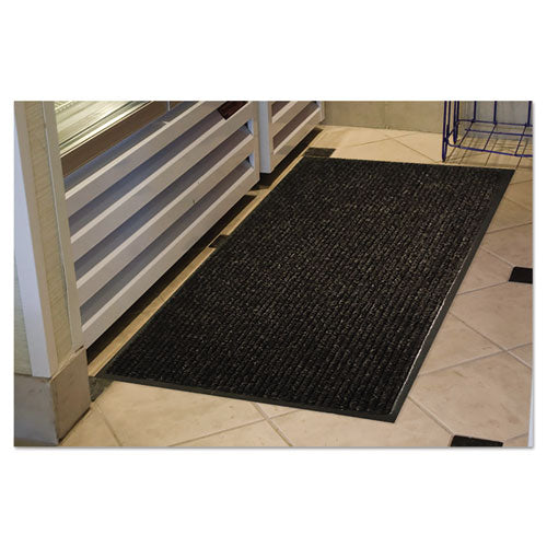 Image of Guardian 64030530 Golden Series Dual Rib Indoor Wiper Mats, Rectangular, Charcoal Gray Carpeted Surface, 36" x 60"