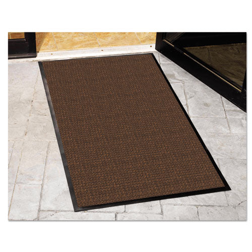 Image of Guardian WG031014 WaterGuard Indoor/Outdoor Scraper Mat, Rectangular, Brown Ridged Needle-Punch Surface, 36" x 10 ft