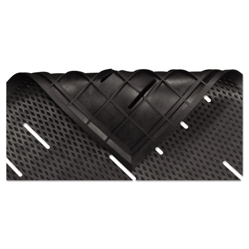 Image of Guardian 34030401 Free Flow Comfort Utility Floor Mat, 36" x 48", Black Non-Slip Vented Surface