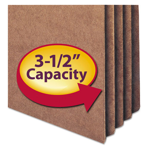 Image of Smead Redrope Drop Front File Pockets, 3.5" Expansion, Legal Size, Redrope, 50/box