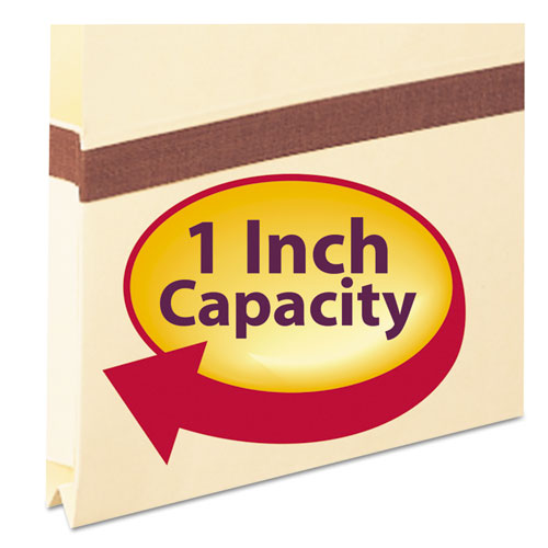 Image of Smead 76487 Manila File Pockets, 1" Expansion, Legal Size, Manila
