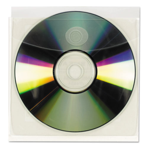 Image of Smead 68144 Self-Adhesive CD/Diskette Pockets, Clear, 10/Pack
