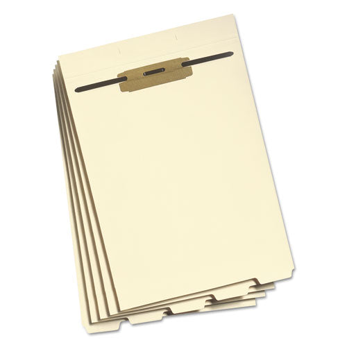 Image of Smead 35600 Stackable Folder Dividers with Fasteners, End Tab: 1/5-Cut, 1 Fastener, Letter Size, Manila, 4 Dividers/Set, 50 Sets/Pack