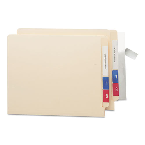 Image of Smead 67608 Seal and View File Folder Label Protector, Clear Laminate, 8 x 1.69, 100/Pack