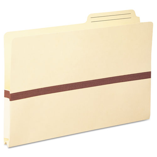 Image of Smead 76487 Manila File Pockets, 1" Expansion, Legal Size, Manila