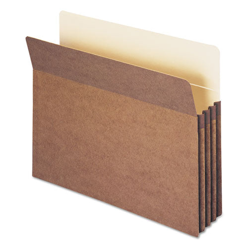 Image of Smead Recycled Top Tab File Pockets, 3.5" Expansion, Letter Size, Redrope, 25/Box