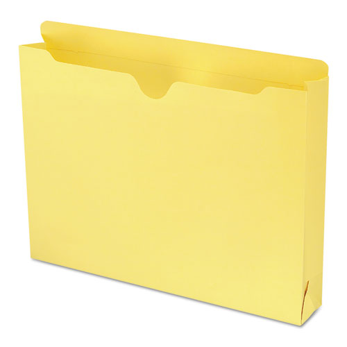 Image of Smead 75571 Colored File Jackets With Reinforced Double-Ply Tab, Straight Tab, Letter Size, Yellow, 50/box