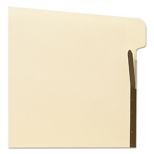 Image of Smead 68025 Self-Adhesive Folder Dividers for Top/End Tab Folders, 2 Fasteners, Letter Size, Manila, 25/Pack