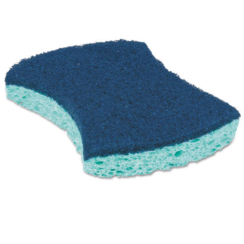 Image of Scotch-Brite PROFESSIONAL 3000CC Power Sponge 3000, 2.8 x 4.5, 0.6" Thick, Blue/Teal, 5/Pack