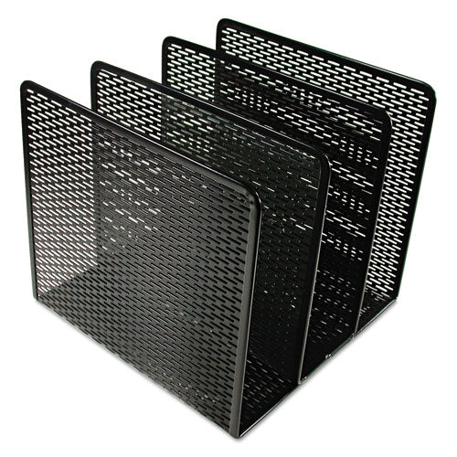 Image of Artistic® ART20009 Urban Collection Punched Metal File Sorter, 3 Sections, Letter Size Files, 8" X 8" X 7.25", Black