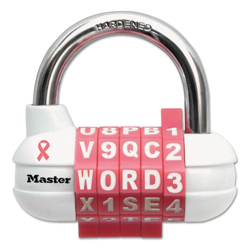 Image of Master Lock® 1534D Password Plus Combination Lock, Hardened Steel Shackle, 2.5" Wide, Chrome/Assorted