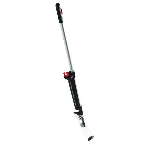 Image of Rubbermaid® Commercial HYGEN 1863884 Pulse Microfiber Spray Mop System, 17" Microfiber Head, 52" Black Plastic Handle