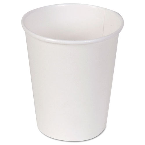 Image of Dixie® 2340W Paper Hot Cups, 10 Oz, White, 50/sleeve, 20 Sleeves/carton