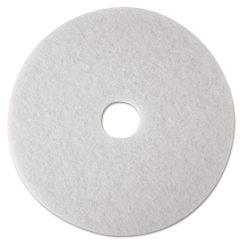 Image of 3M 4100-27 Low-Speed Super Polishing Floor Pads 4100, 27" Diameter, White, 5/carton
