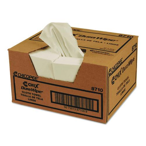 Image of Chicopee® 8710 VeraClean Critical Cleaning Wipes, Smooth Texture, 1/4 Fold, 1-Ply, 12 x 13, Unscented, White, 400/Carton