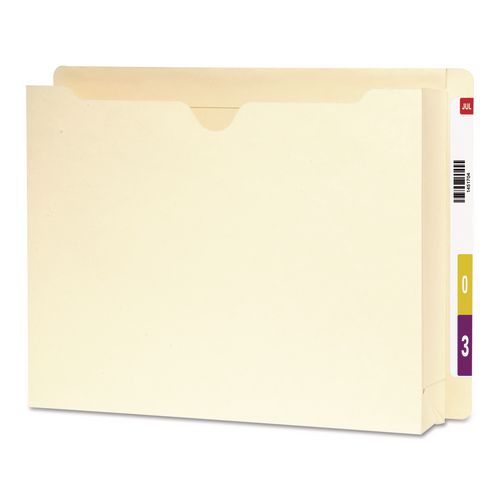 Image of Smead 76910 Heavyweight End Tab File Jacket With 2" Expansion, Straight Tab, Letter Size, Manila, 25/box