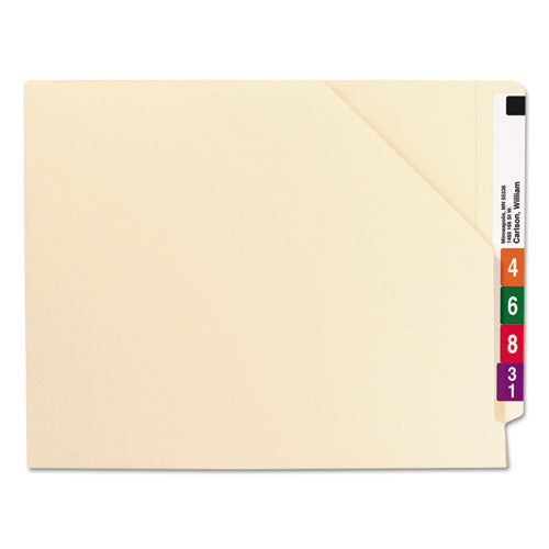 Image of Smead 75700 End Tab Jackets With Reinforced Tabs, Straight Tab, Letter Size, 11-Pt Manila, 100/box