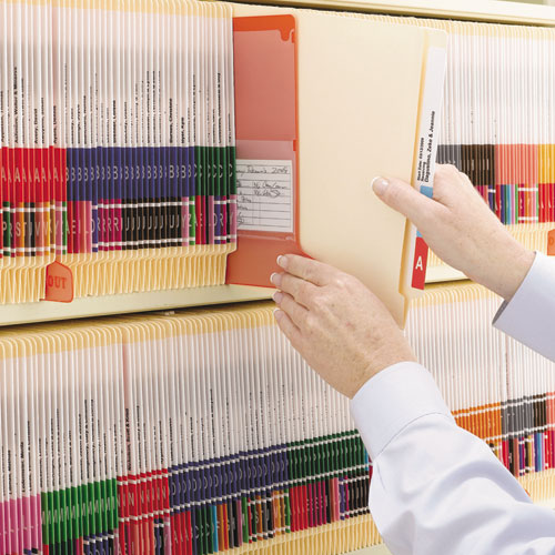 Image of Smead 24109 Heavyweight Manila End Tab Folders, 9" High Front, Straight Tabs, Letter Size, 0.75" Expansion, Manila, 100/Box