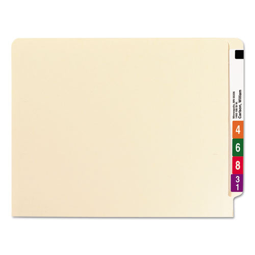 Image of Smead End Tab Fastener Folders with Reinforced Straight Tabs, 14-pt Manila, 2 Fasteners, Letter Size, Manila Exterior, 50/Box