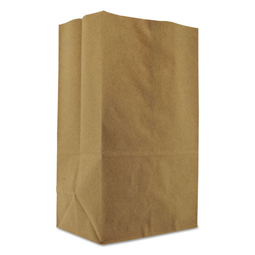 Image of Ross & Wallace Paper Products 110401 Grocery Paper Bags, 1/8 BBL Squat Size, Heavy-Duty, 57# Basis Weight, 10.5" x 6.25" x 13.88", Kraft, 500/Bundle