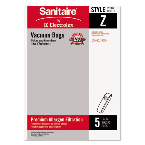 Image of Sanitaire® 63881A Style Z Vacuum Bags, 5/pack, 10 Packs/carton