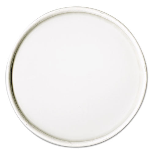 Image of SOLO® CA16A-4000 Spiral-Wound Paper Hot Cup Lids, Fits 16 oz Hot Cups, Paper, White, 25/Sleeve, 20 Sleeves/Carton