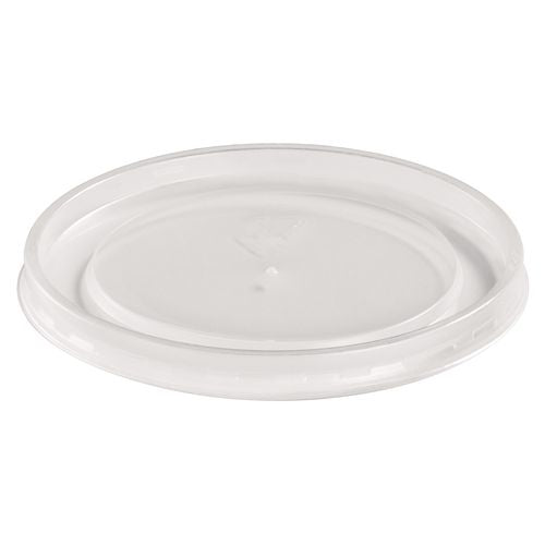 Image of Chinet® 89112 Plastic High Heat Vented Lid, Fits 16 oz to 32 oz Containers, White, 50/Bag, 10 Bags/Carton