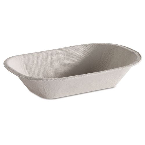 Image of Chinet® 10408 Savaday Molded Fiber Food Tray, 4 x 6, Beige, Paper, 250/Bag, 4 Bags/Carton