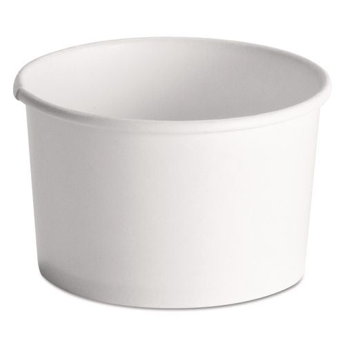 Image of Chinet® 71037 Squat Paper Food Container, 8 oz to 10 oz, White, 50/Pack, 20/Carton