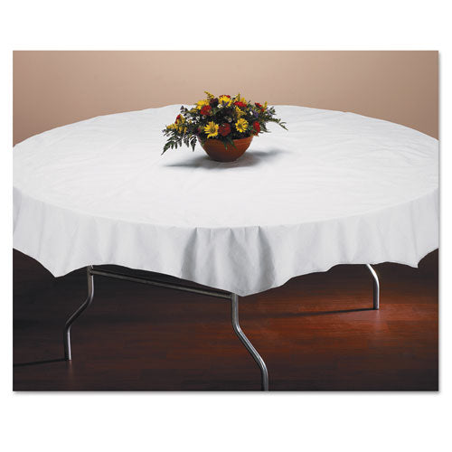 Image of Hoffmaster® 210101 Tissue/poly Tablecovers, 82" Diameter, White, 25/carton