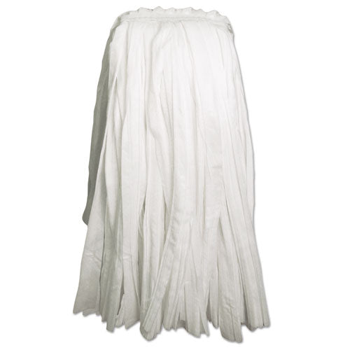 Image of BoardwalkÂ® Cut-End Wet Mop Head, Rayon/polyester, Non-Woven, White, 20oz