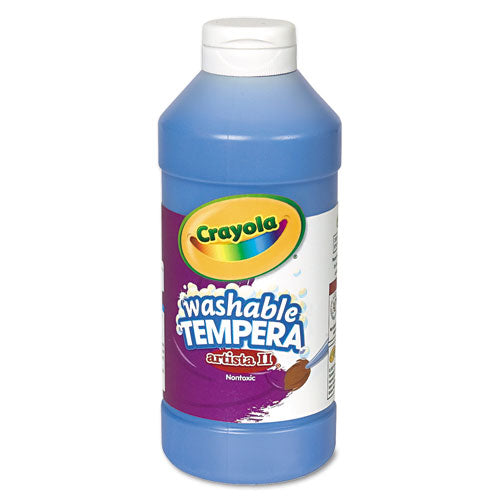 Image of Crayola® 543115042 Artista Ii Washable Tempera Paint, Blue, 16 Oz Bottle