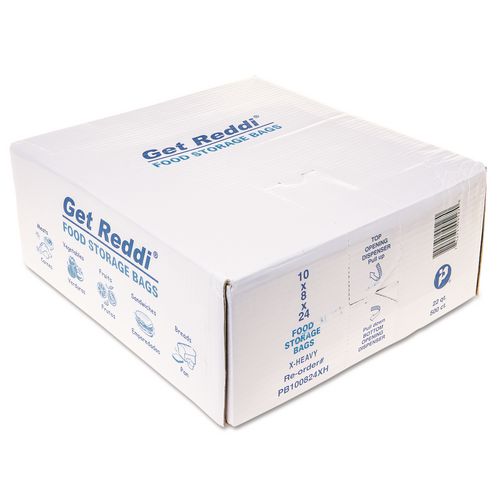 Image of Inteplast Group PB100824XH Food Bags, 5.5 gal, 10" x 8" x 24", Clear, 500/Carton