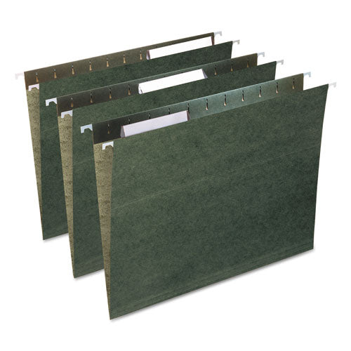 Image of Smead 64615 Poly Index Tabs and Inserts For Hanging File Folders, 1/3-Cut, White/Clear, 3.5" Wide, 25/Pack