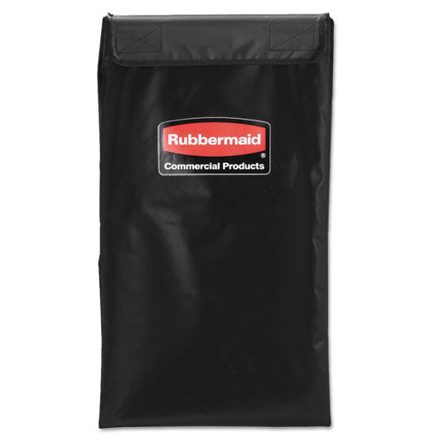 Image of RubbermaidÂ® Commercial 4 Bushel Collapsible X-Cart Bag for Rubbermaid Commercial 1881749 and 1881781, 5 cu ft, 22.08" x 15.33" x 27.33", Black