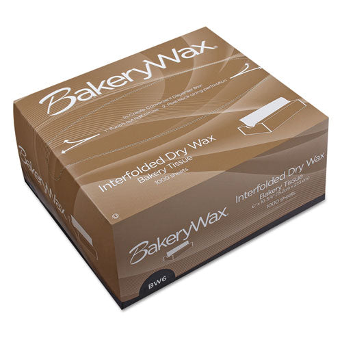 Image of Bagcraft P010006 EcoCraft Interfolded Dry Wax Bakery Tissues, 6 x 10.75, White, 1,000/Box, 10 Boxes/Carton