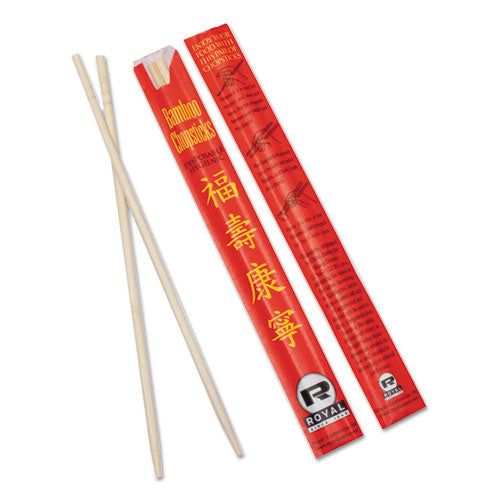 Image of AmerCareRoyal® R809 Chopsticks, Paper, 9", Natural, 1,000/Carton