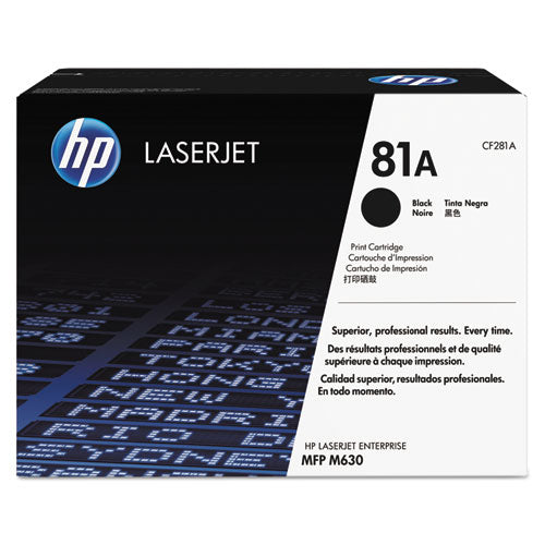 Image of HP CF281A HP 81a, (cf281a) Black Original Laserjet Toner Cartridge