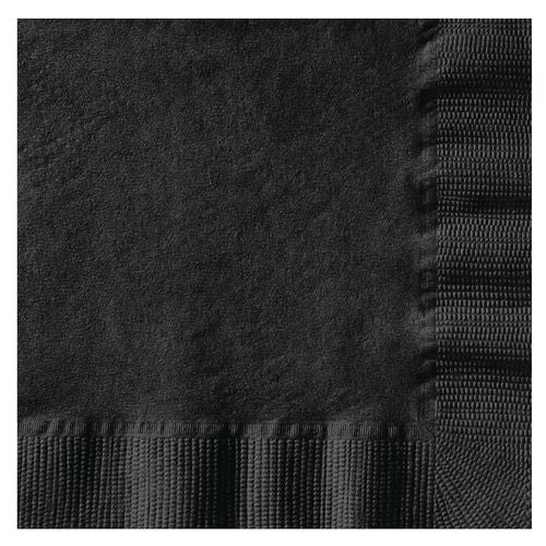 Image of Hoffmaster® 020212 Embossed Beverage Napkins, 1-Ply, 10 x 10, Black, 1,000/Carton