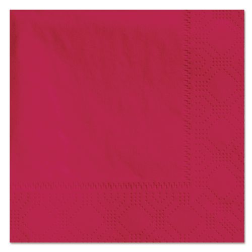 Image of Hoffmaster® 180311 Embossed Beverage Napkins, 2-Ply, 9.5 x 9.5, Red, 1,000/Carton