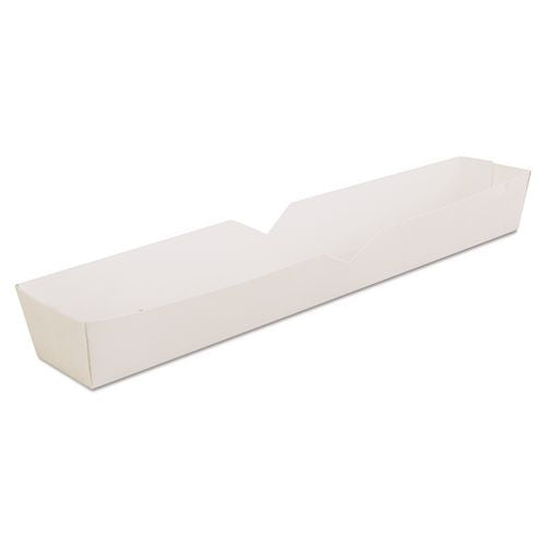 Image of SCT® SCH 0711 Footlong Hot Dog Tray, 10.25 x 1.5 x 1.25, White, Paper, 500/Carton