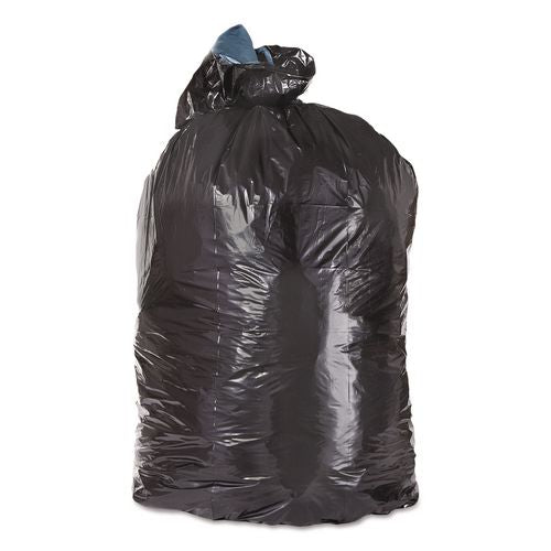 Image of Trinity Plastics 100430 Low-Density Can Liners, 33 gal, 1.6 mil, 23" x 39", Black, Flat Pack, 100/Carton