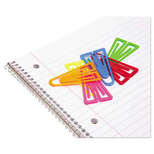 Image of Baumgartens® BAULP1700 Plastiklips Paper Clips, Extra Large, Smooth, Assorted Colors, 50/Box