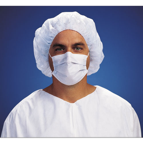 Image of Kimtech KCC 62692 M5 Pleat Style Face Mask With Earloops, Polyethylene, Regular, Blue, 50/Bag, 10 Bags/Carton