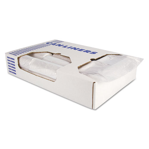 Image of Heritage H8046AC Linear Low-Density Can Liners, 45 Gal, 1.5 Mil, 40" X 46", Clear, 100/carton