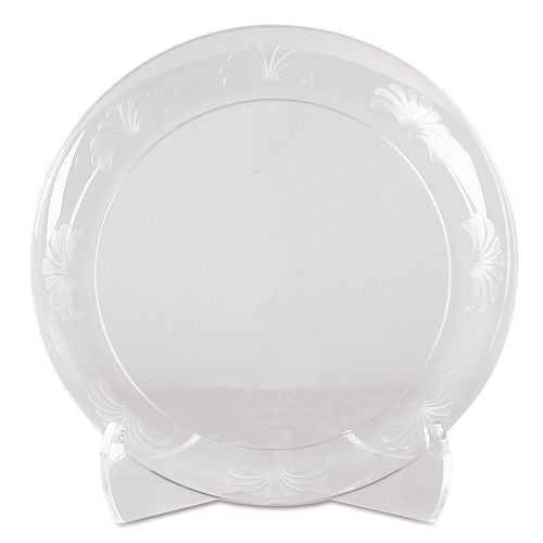 Image of WNA WNA DWP6180 Designerware Plates, Plastic, 6" dia, Clear, 10/Pack, 18 Packs/Carton